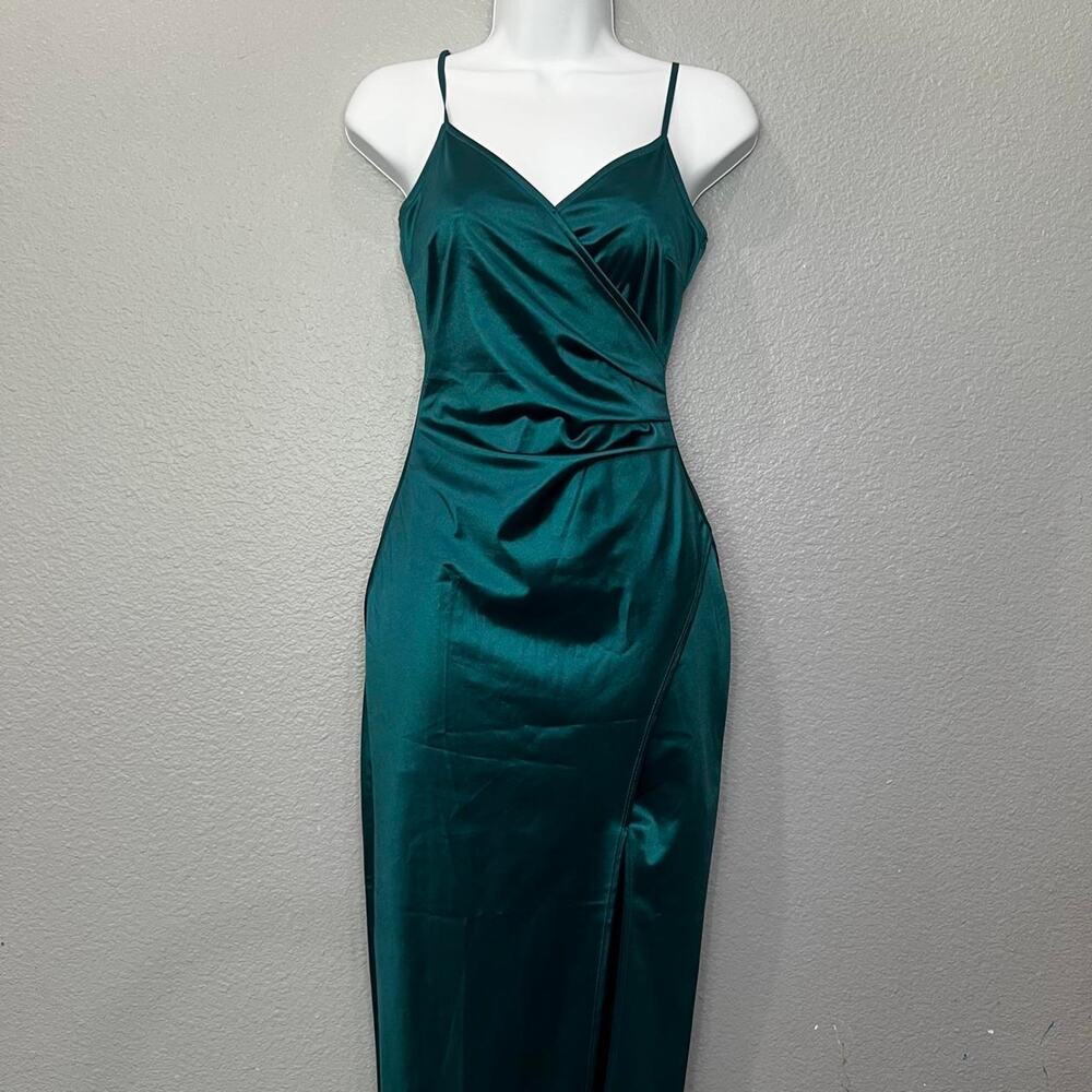 Emerald sundae green satin